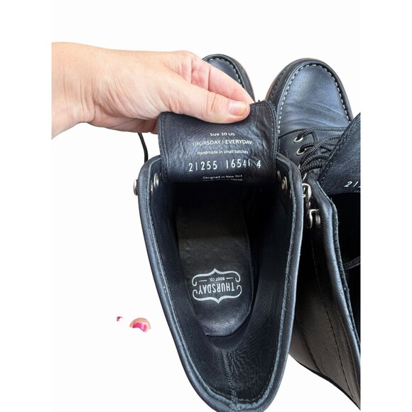Thursday Boot Co. Everyday Boots Black Leather Lace Up Chukka Chelsea Boot White main image 8